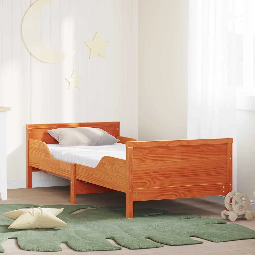 Struttura letto con materasso estensibile Marrone 80 x 200 cm