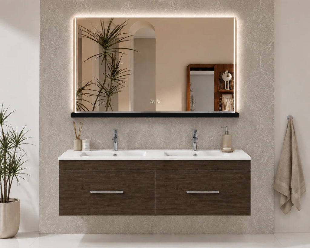 Mobile bagno con lavabo ORIGENBATH FLORENCIA senza specchio 120x45 cm 2 senos frassino tea