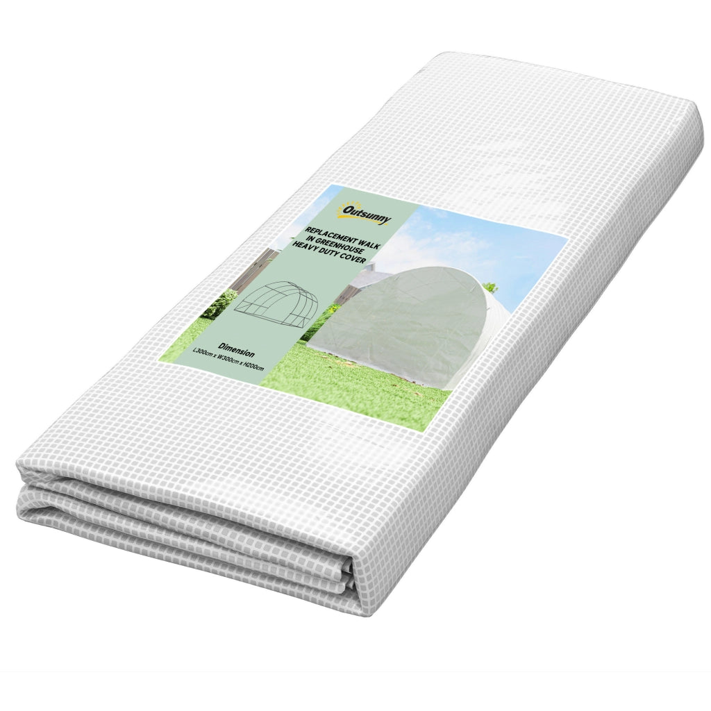 Tenda da giardino in polietilene ¨C zephmum ¨C 3x3 m bianco 6 finestre
