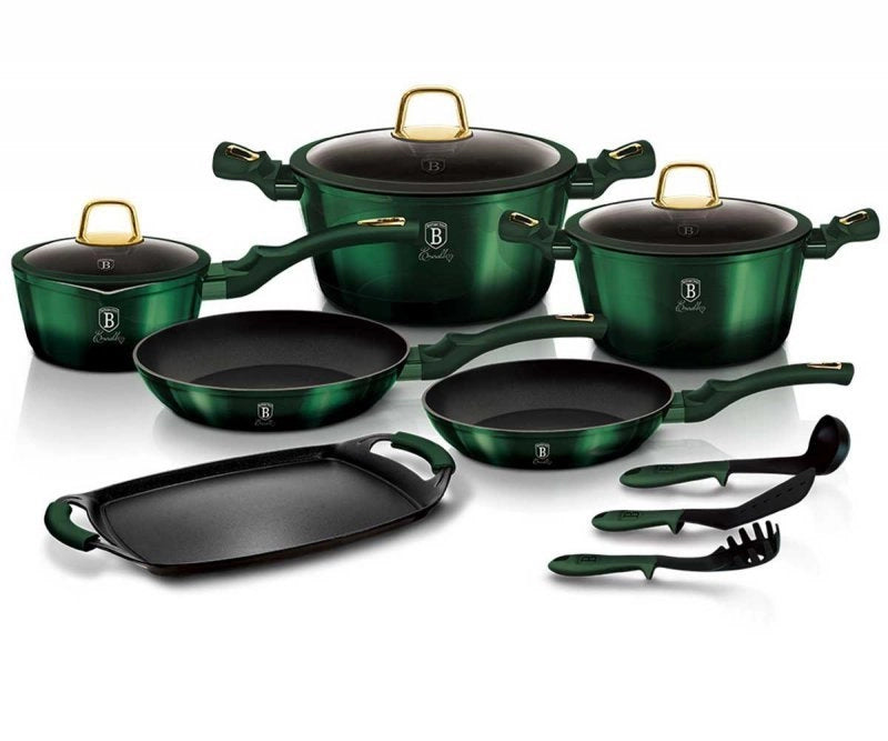 Berlinger haus BH-6066 EMERALD Set di pentole antiaderenti in titanio