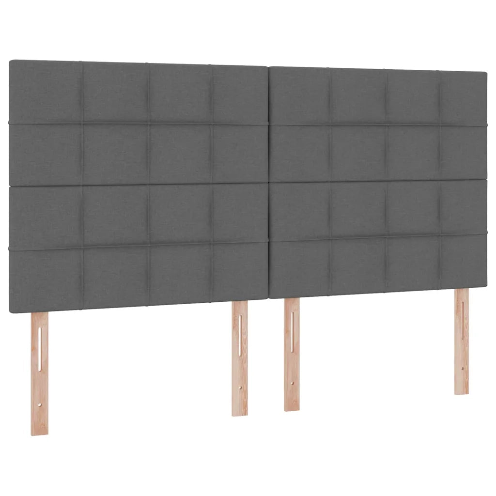 Letto con contenitore e materasso Grigio scuro 160 x 200 cm