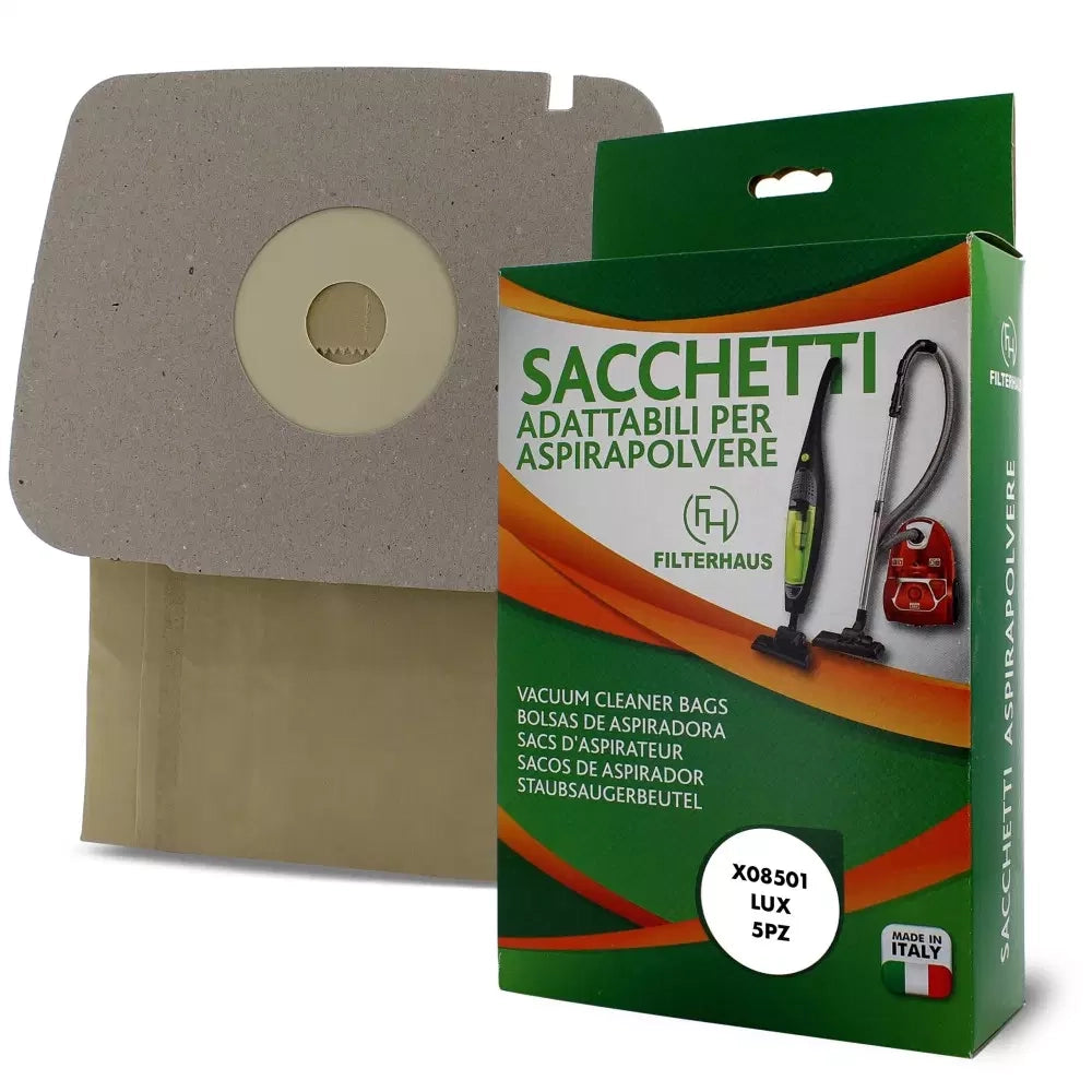 CONF.5PZ SACCHETTI IN CARTA ASPIRAPOLVERE LUX D820 - Electrolux Rex Aeg Zoppas