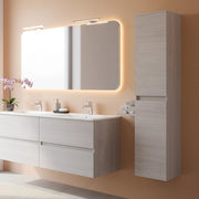 Colonna pensile bagno Trasimeno rovere grigio 31,4x31,5x136