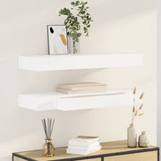Mensole con Cassetti 2 pz Bianco 80 cm 276002