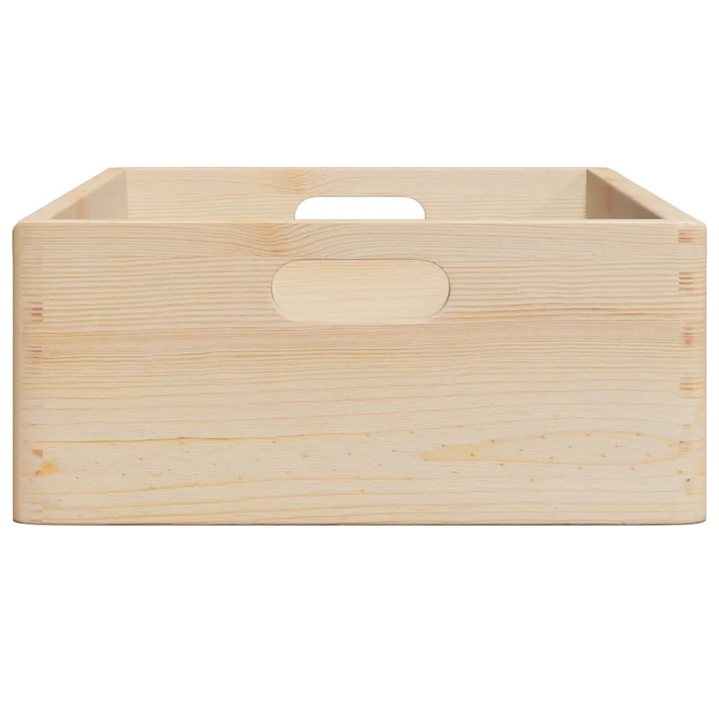 Scatola in Legno con Manici 40x30x13 cm Legno Massello di Pino CFW6441423