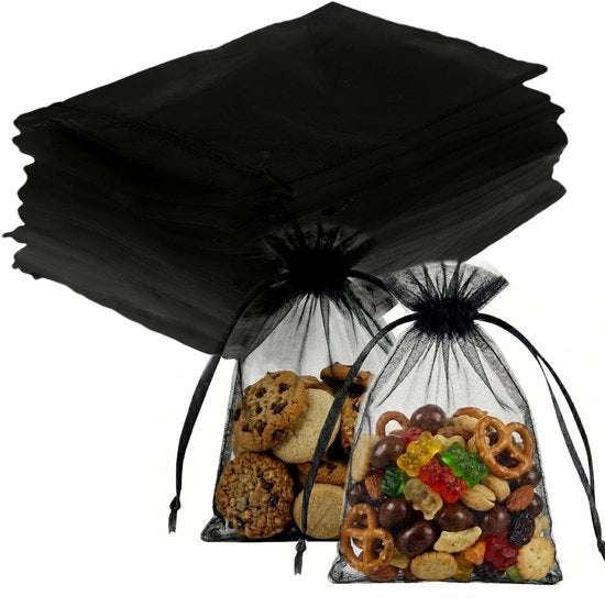 Sacchettoni di organza con cordino - Sacchetti di regalo - Sacchetti decorativi - Matrimonio/festa - 50 pezzi - 17 x 23 cm - Sacchetto di regalo