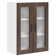 Pensile da cucina | Mobile in vetro da parete PORTO Rovere Marrone 60 x 31 x 80 cm