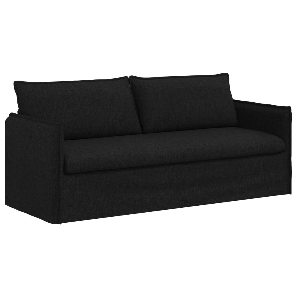 Divano Nero 196 x 82 x 85 cm Tessuto