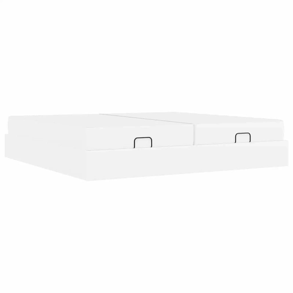 Struttura letto con materasso con materasso 2 pcs Bianco PVC 3399442