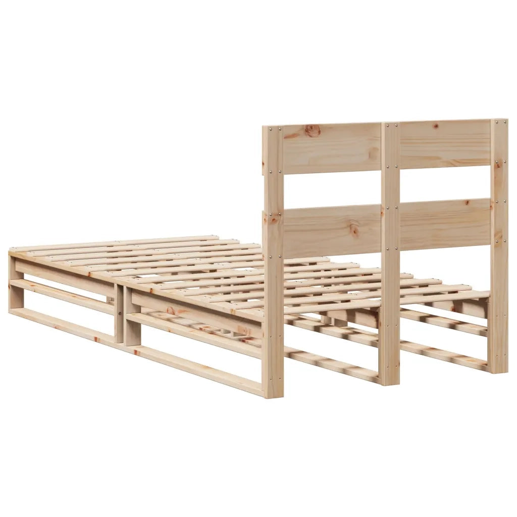 Giroletto senza Materasso-Struttura Letto 100x200 cm in Legno Massello di Pino 446236