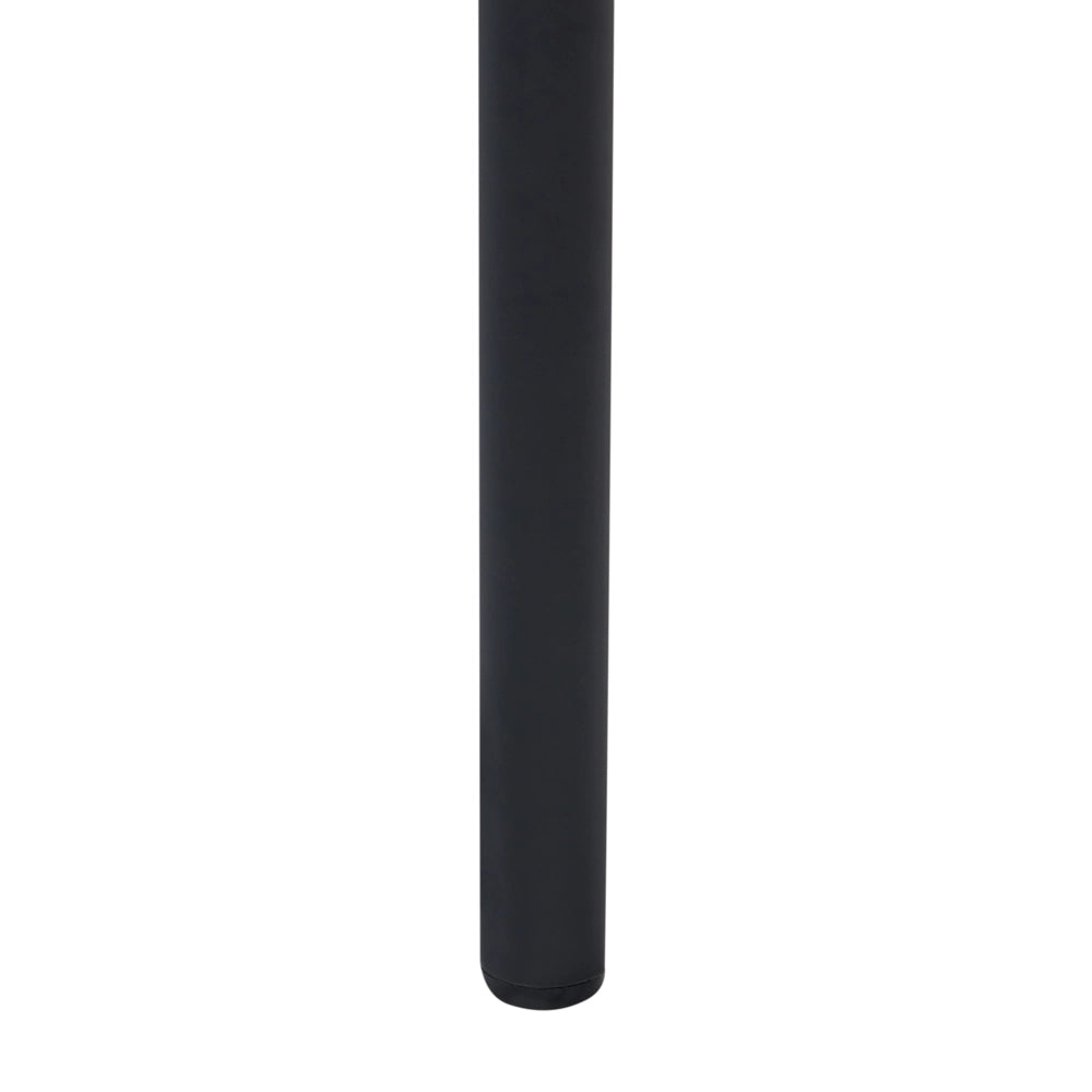 Set di 2 sedie da pranzo bianco sporco con gambe in ferro nero senza braccioli e cappucci protettivi, design moderno e minimalista per la sala da pranzo
