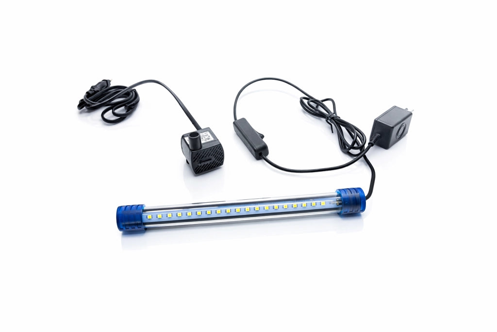AquariumLine Cube Complete 30 Nero - acquario cubico cm30x30x35h con filtro posteriore, pompa e illuminazione LED