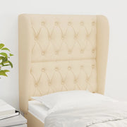 Testiera ad Orecchio Crema 83x23x118/128 cm in Tessuto 3118271