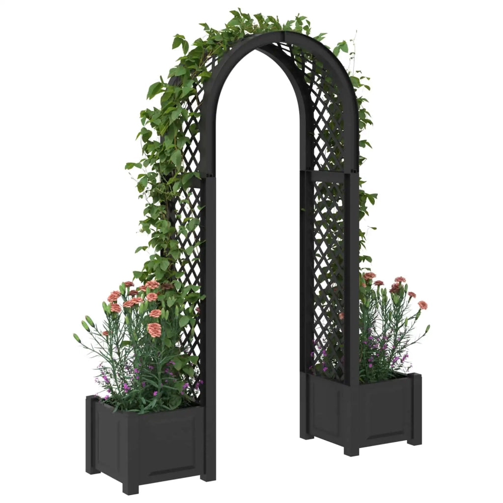 Arco di Rose con Vaso Antracite 168,5 x 43 x 207 cm PP CFW6487852