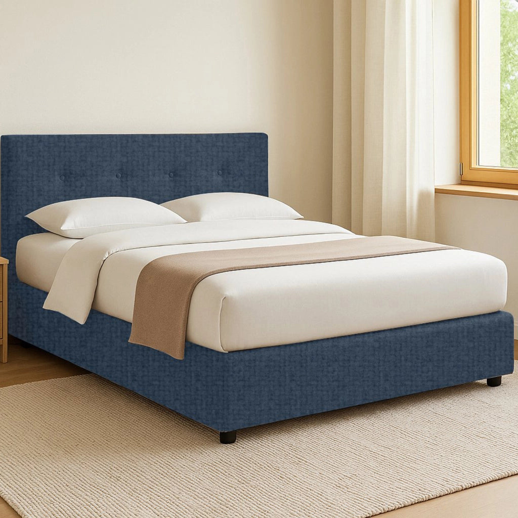 Chichester, Letto Singolo Sfoderabile Made in Italy, blu