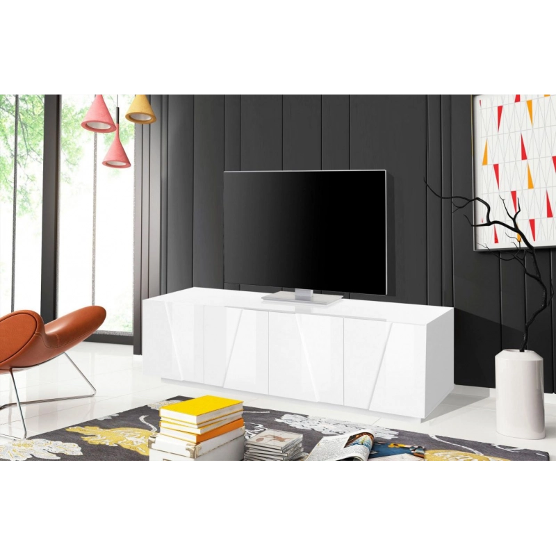 Mobile Porta TV Ping 160 – 4 ante – Bianco Lucido