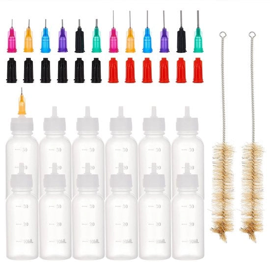 Applicatore di colla multifunzionale in plastica leggera - 12 pezzi - 30 ml - 24 bit - Ideale per lavori precisi