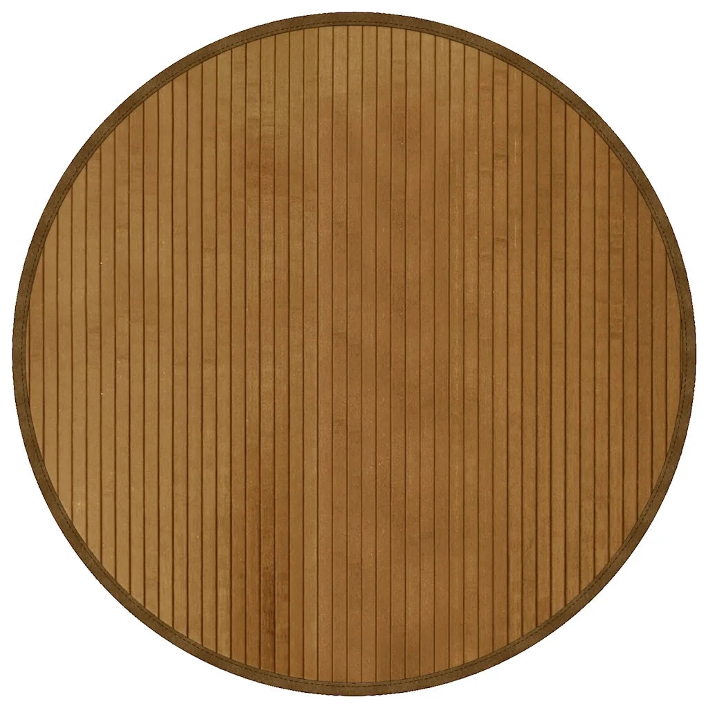 vidaXL Tappeto Rotondo Marrone 80 cm in Bambù
