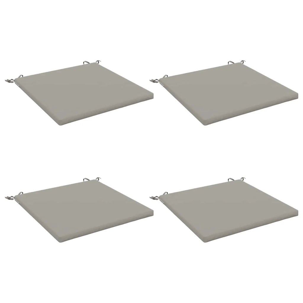 Cuscini per Sedia in 4 Pezzi SOEST 4 pz 100% Poliestere Grigio 944624