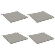 Cuscini per Sedia in 4 Pezzi SOEST 4 pz 100% Poliestere Grigio 944624