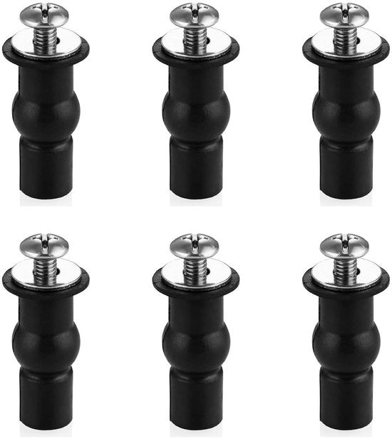 6 pezzi di fissaggio per sedile, fissaggio per sedile del water, accessorio di fissaggio del coperchio del water da sopra, set di deviati per coperchio del water per montaggi di water, viti per water in acciaio inossidabile