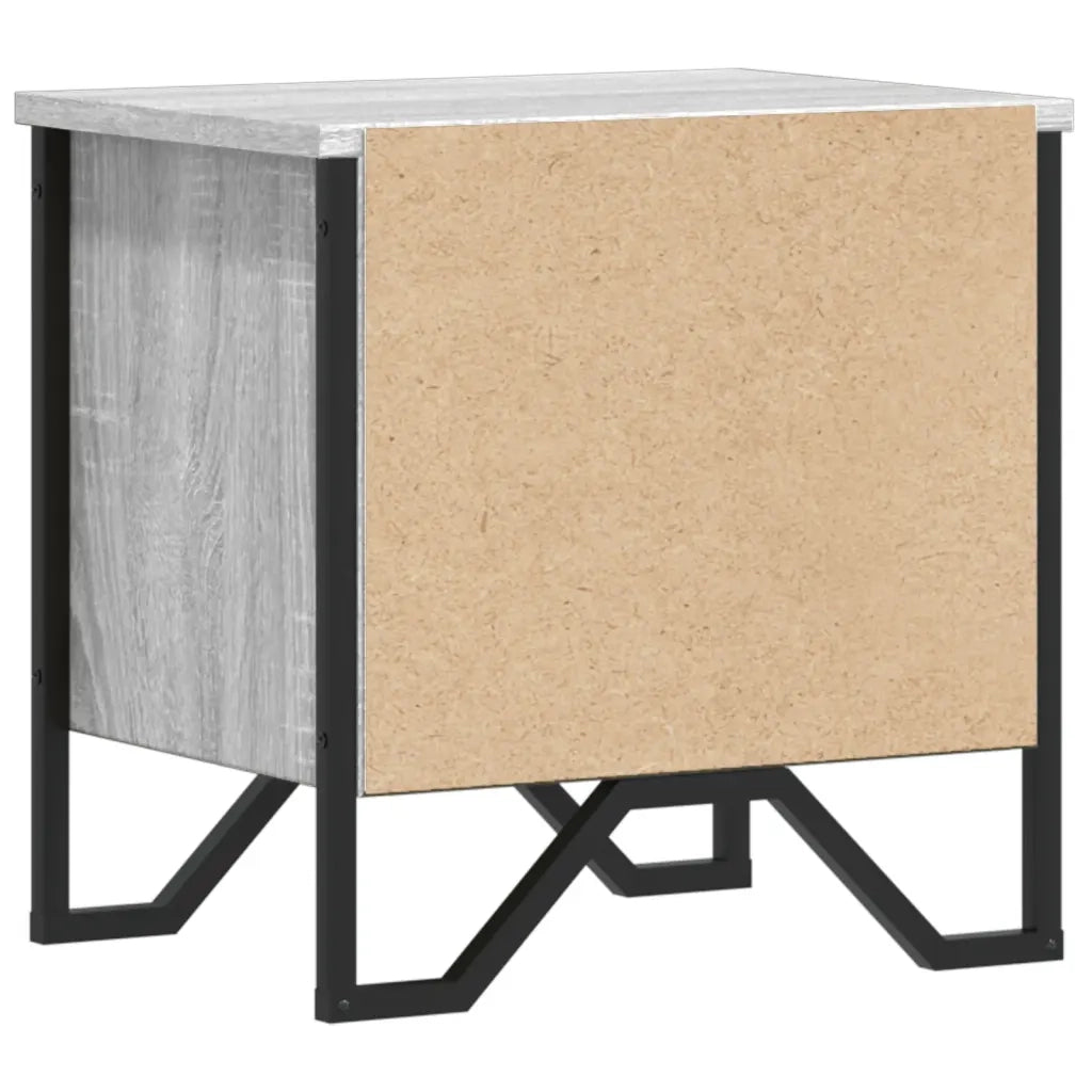 Comodini Grigio Sonoma 2pz-Set di 2 Tavolino da notte 40x30x40 cm in Truciolato