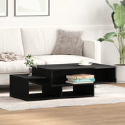 Tavolino Salotto Rovere Nero 105x55x32 cm Legno Multistrato