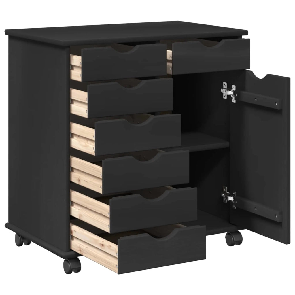 Mobile con Ruote con ruota Nero 63,5 x 39 x 65,5 cm