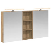 Set di Armadi da Bagno | Armadio da bagno con lo scaffale 3 pz 130 x 14,5 x 70 cm