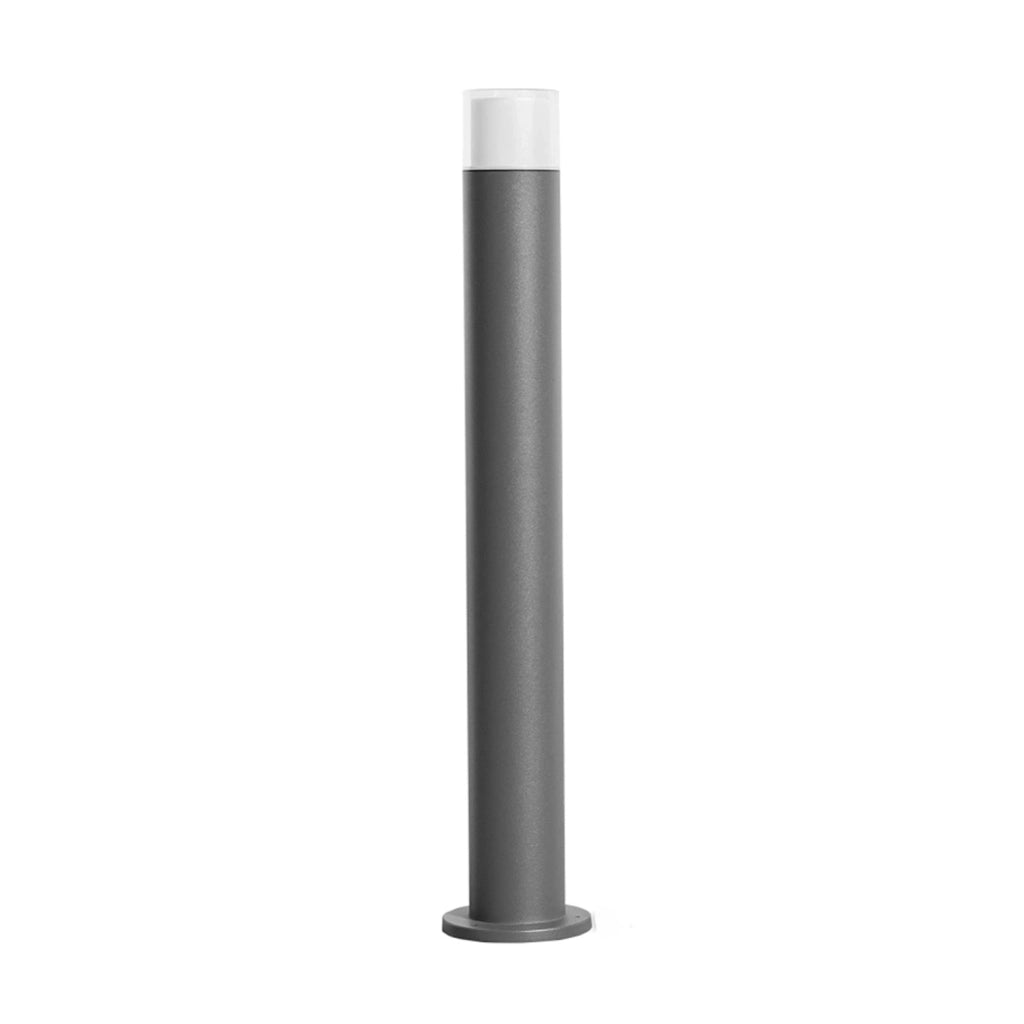 Paletto Esterno Moderno Aiden Alluminio Nero Bianco 1 Luce E27 Ip44