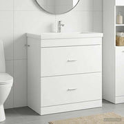 Mobiletto da Bagno Sotto Lavabo Bianco 78,5 x 37,5 x 81 cm 890712
