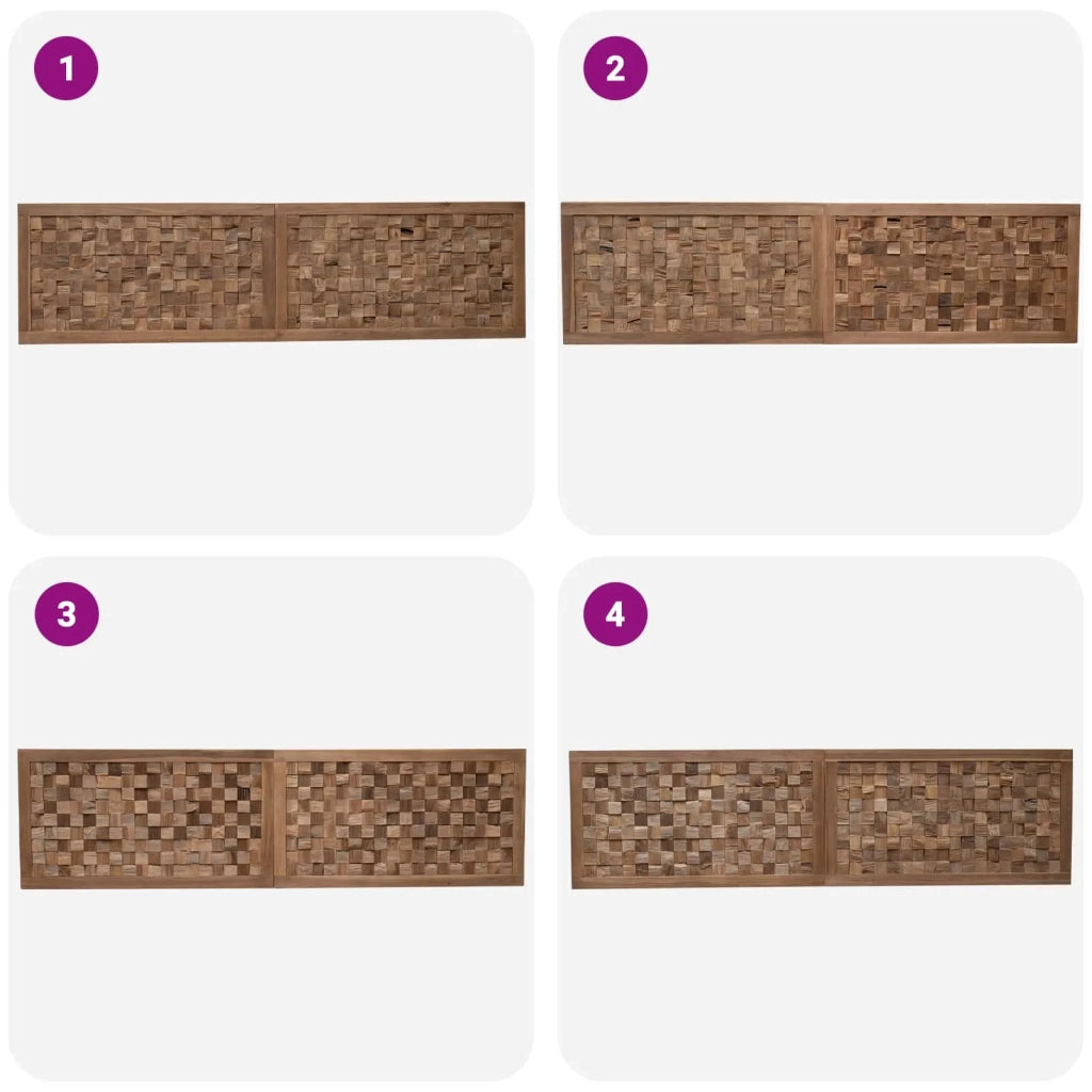 Testiera | Testata Naturale Legno di teak solido