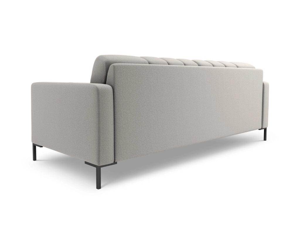 Cosmopolitan Design - Divano "Bali" 4 posti in tessuto strutturato grigio chiaro 