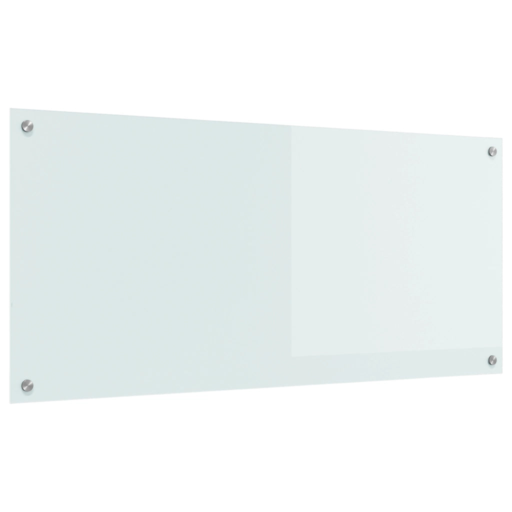 Schienale Cucina Bianco 110x50x0,6 cm in Vetro Temperato -
