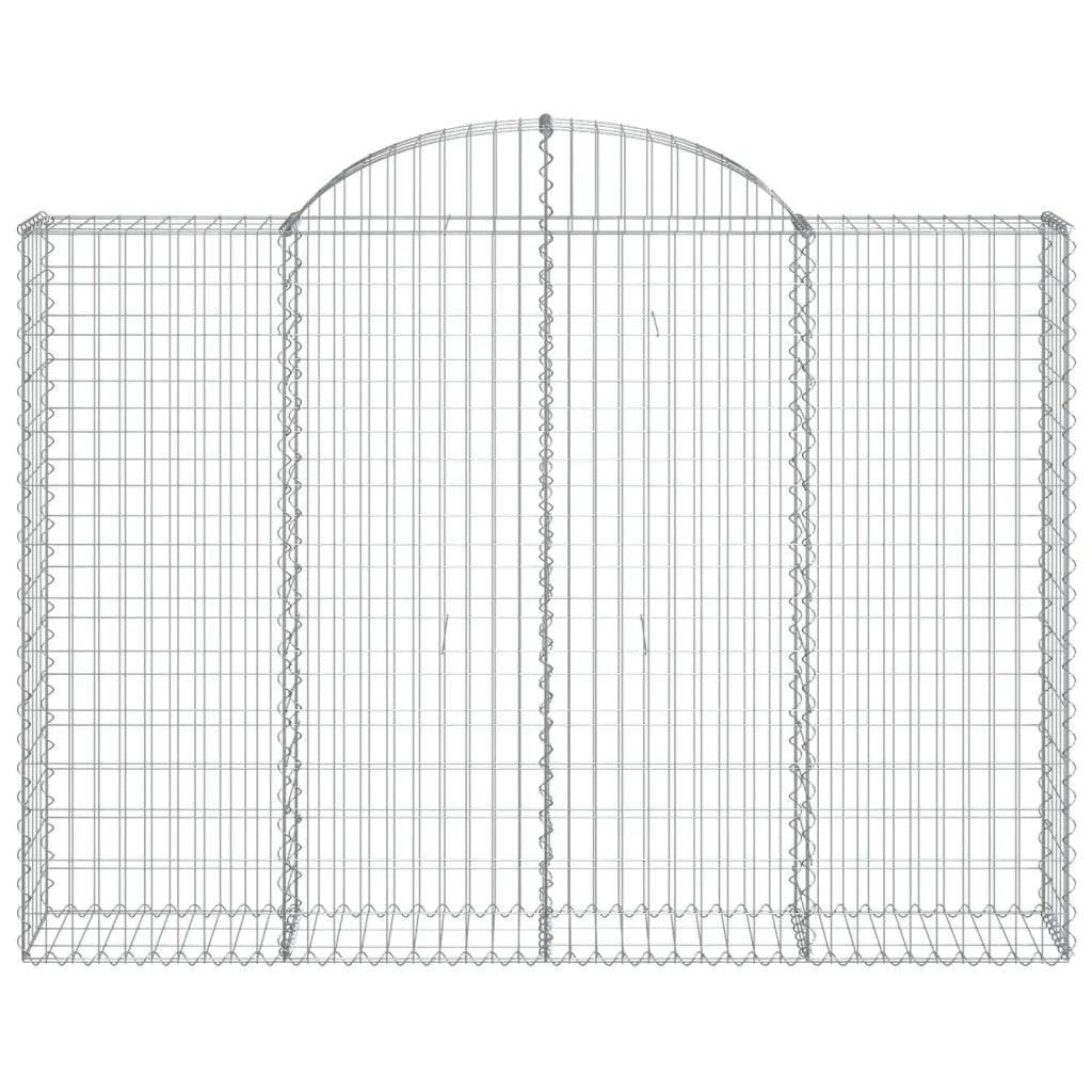 Cesti Gabbioni ad Arco 4 pz 200x30x140/160 cm Ferro Zincato