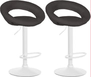 2er Set Barhocker Olinda Stoff weiЯ