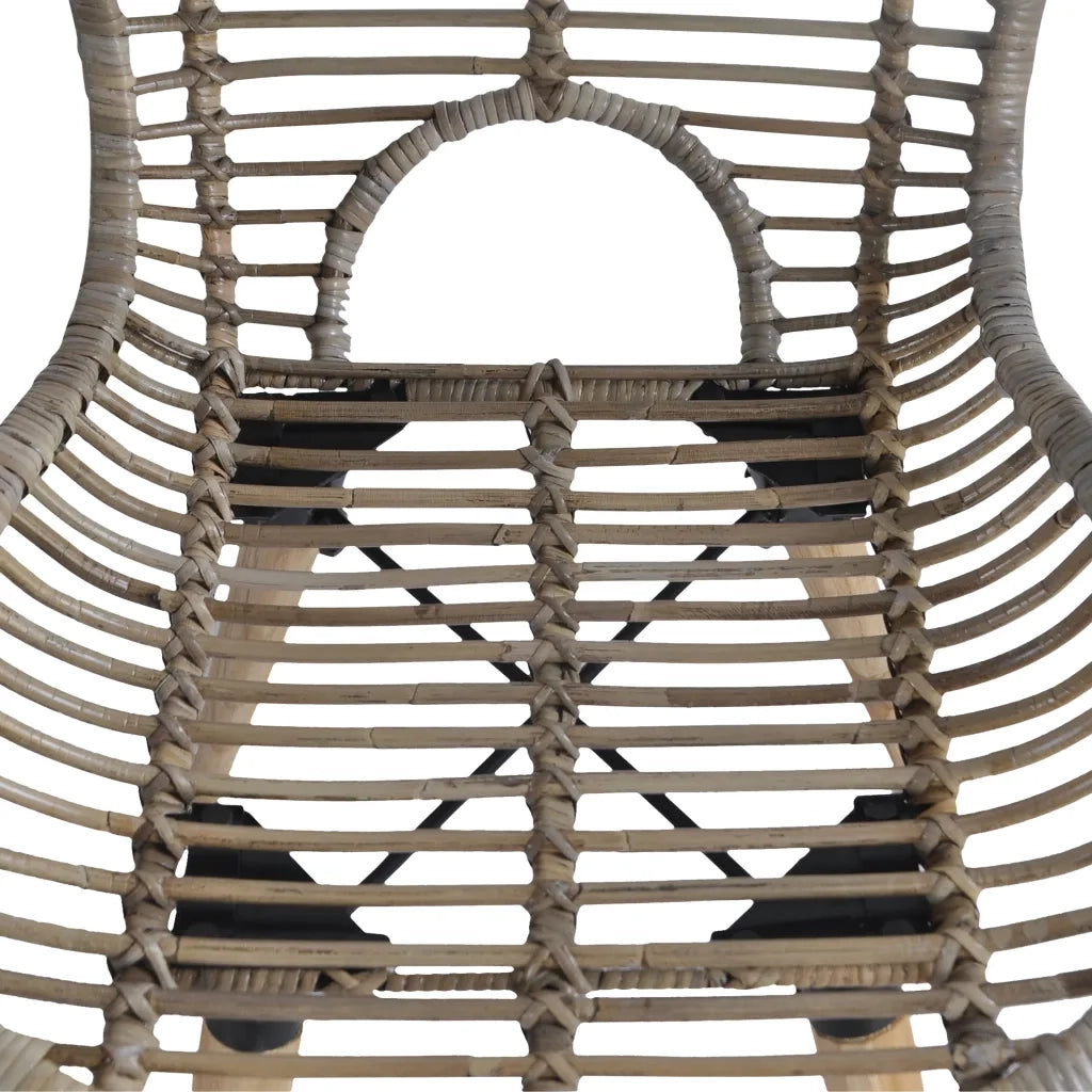 Sedie da Pranzo 4 pz Marroni in Rattan Naturale cod mxl 68396