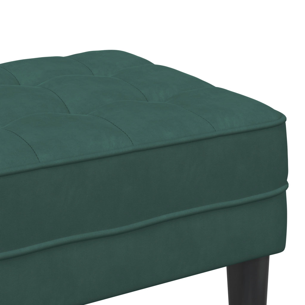panca Verde Scuro 113x57x39 cm Velluto