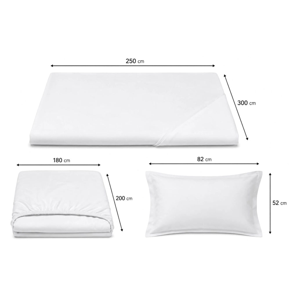 Samimali, set Completo Letto Matrimoniale in Percalle, blu Chiaro