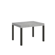 Tavolo allungabile 110/194x70 cm Everyday colore cemento gambe antracite