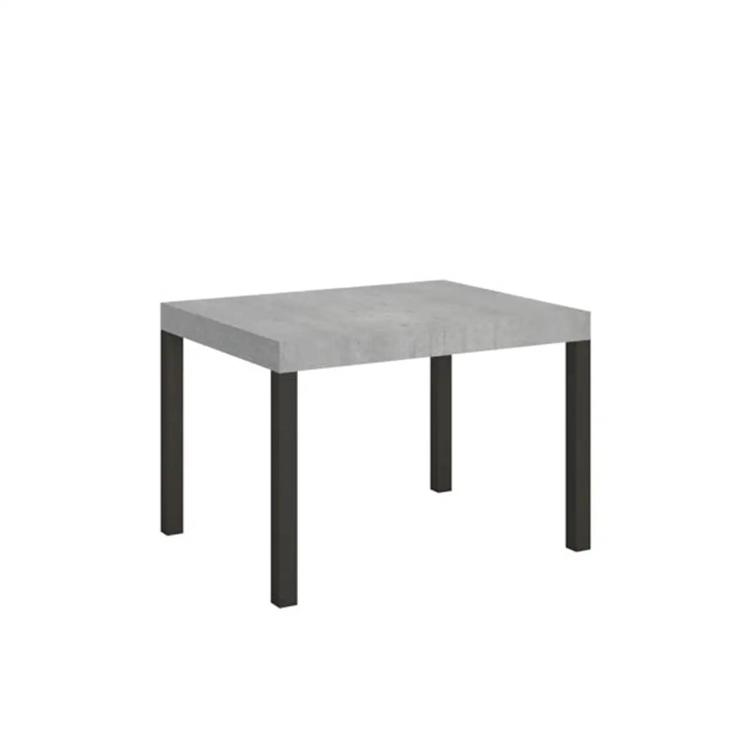 Tavolo allungabile 110/194x70 cm Everyday colore cemento gambe antracite