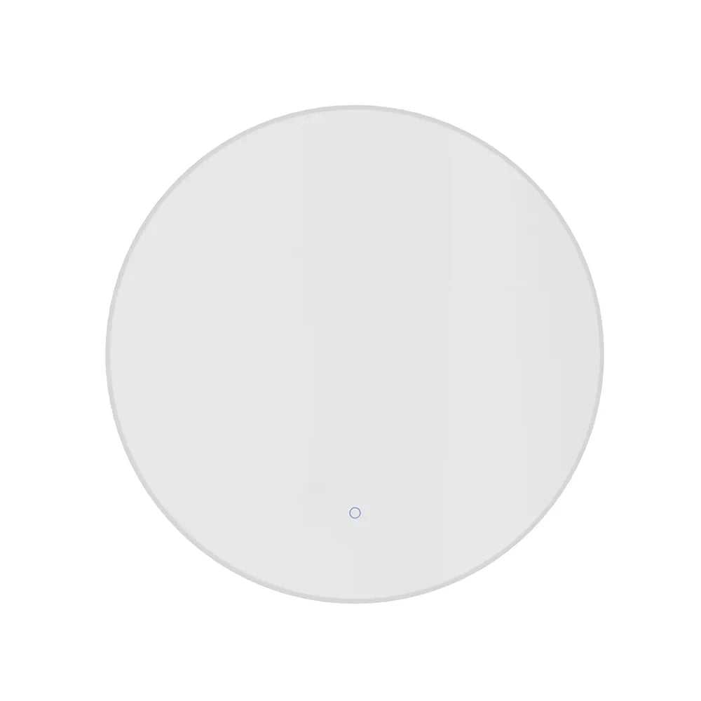 Specchio led tondo Ø 80  cm cornice bianco opaco retroilluminato touch screen luce calda/fredda