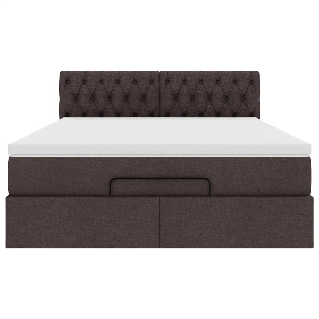 Struttura Letto Pouf con Materasso 140x200 cm in Tessuto 3311549