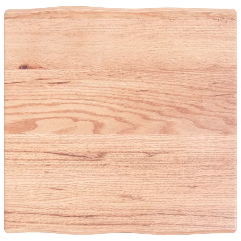Piano Tavolo Marrone Chiaro 60x60x(2-4) cm Rovere Non Trattato