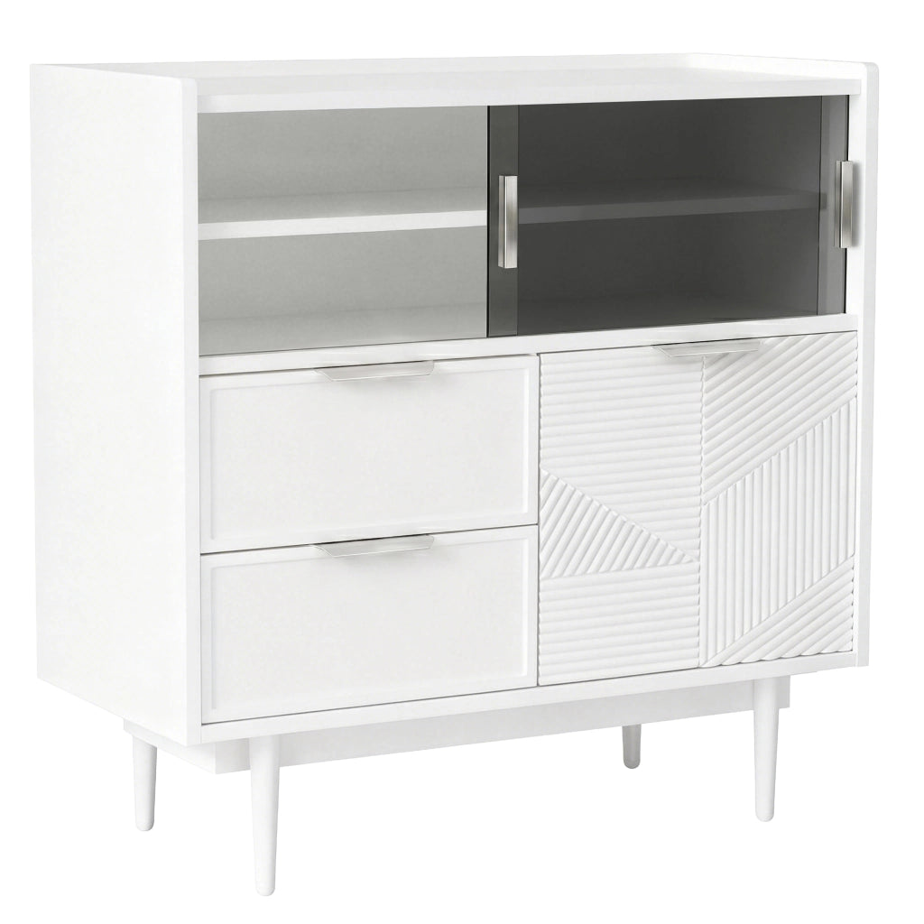 Mobile contenitore da bagno o sideboard con striscia luminosa, larghezza 80 cm, porta in vetro