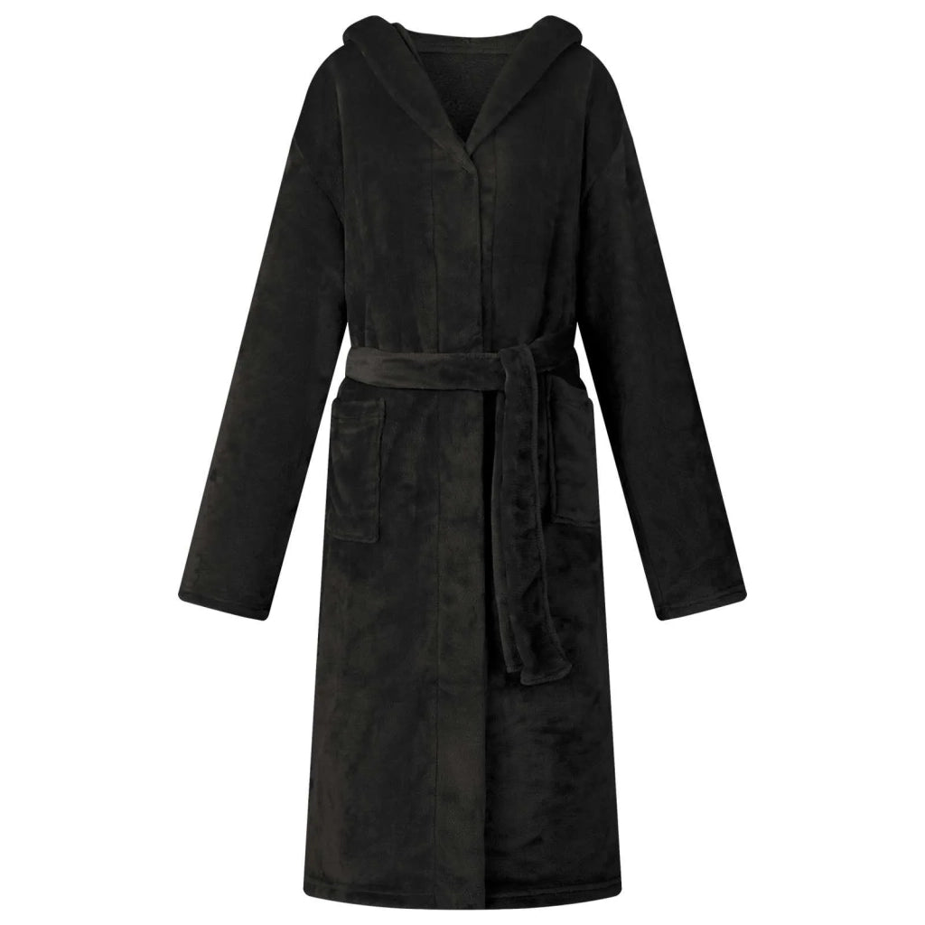 Accappatoio con Cappuccio Nero s Flanella CFW7420750