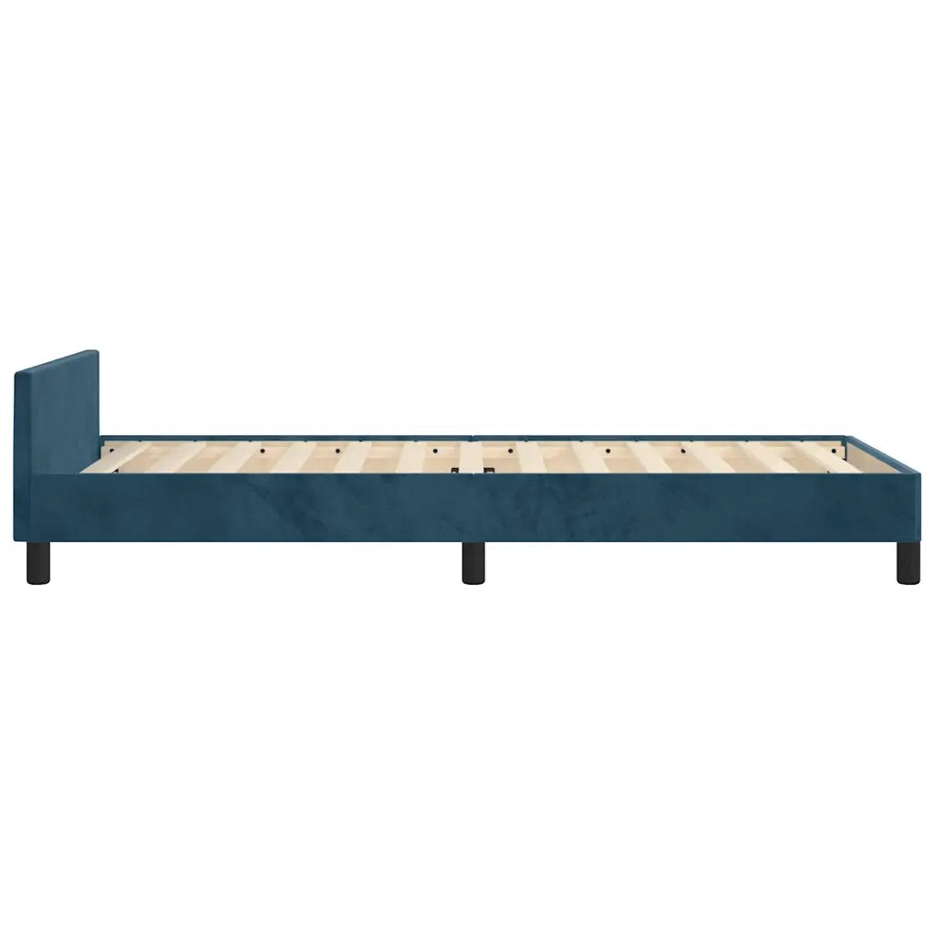 Giroletto senza Materasso Blu Scuro 90x190 cm in Velluto