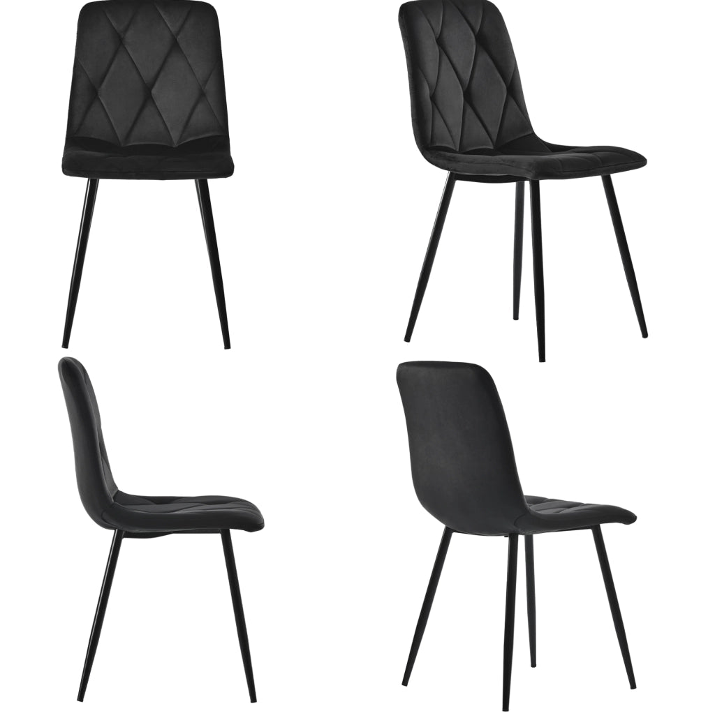 Tavolo da pranzo rotondo; effetto marmo MDF e acciaio; nero e oro