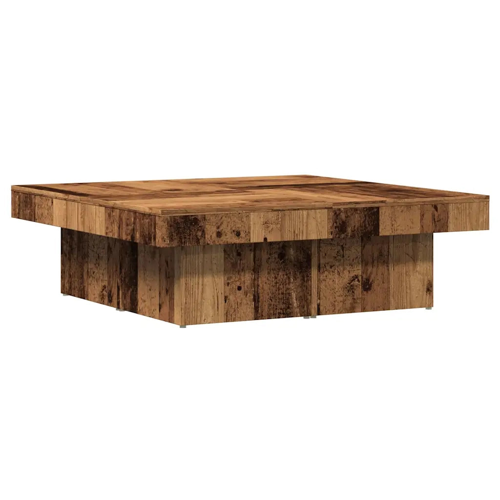 Tavolino da Salotto-Tavolino da soggiorno-Tavolo Legno Antico 90x90x28 cm in Truciolato