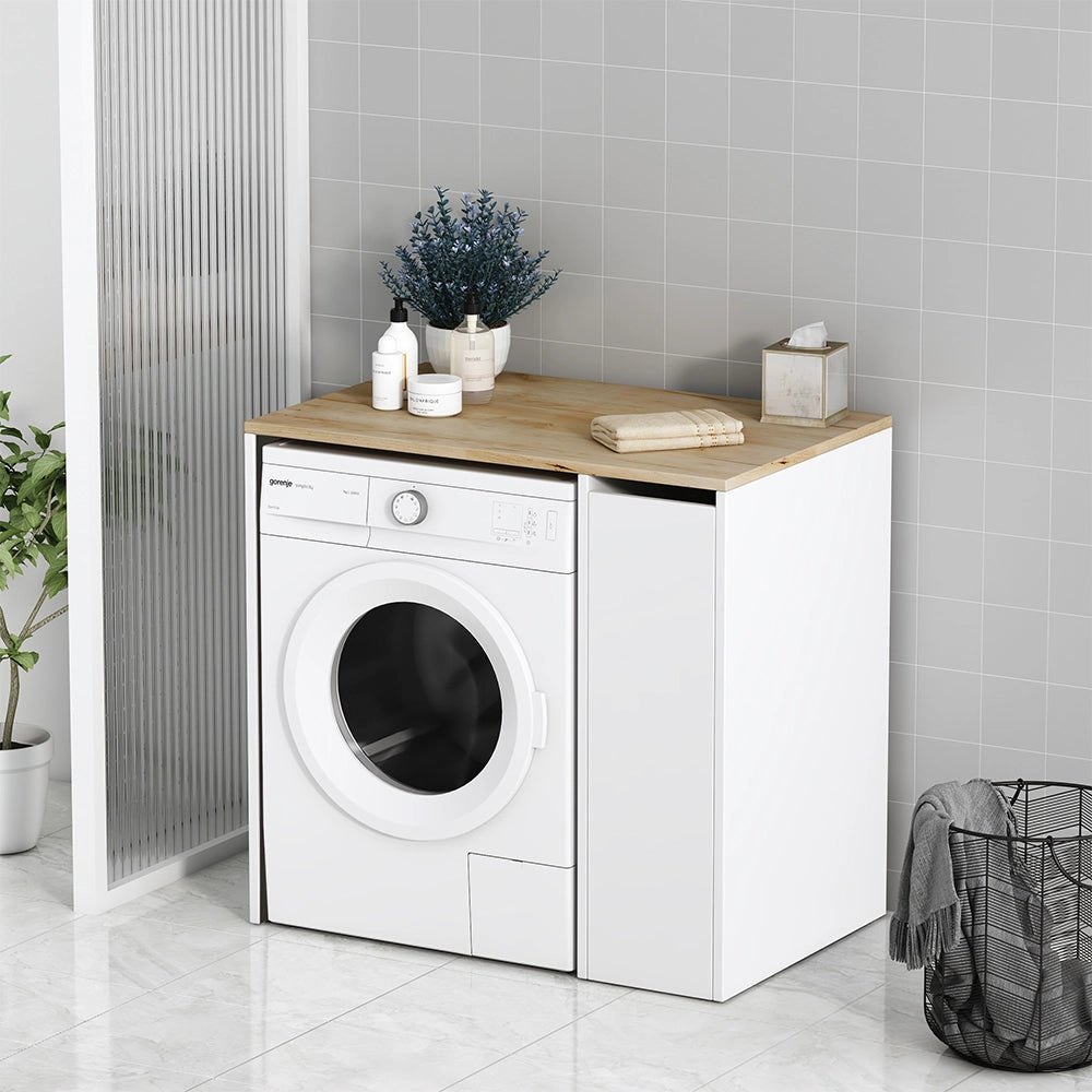 Vicco Mobile lavatrice Bianco 93.5 x 88.5 cm con 3 scomparti